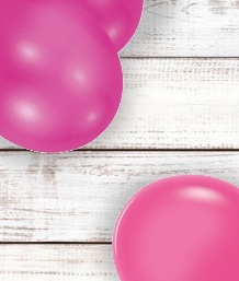 Hot Pink Coloured Latex and Foil Balloon | Order Today